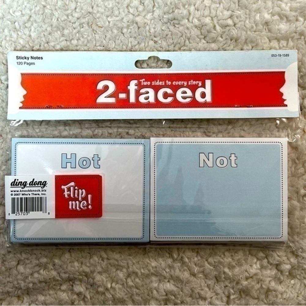 Knock Knock Ding Dong Flip Me Sticky Notes Pack of 4